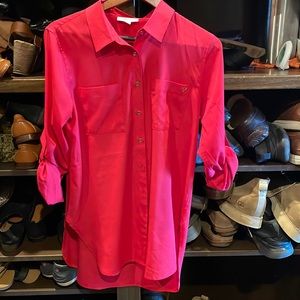 Calvin Klein hot pink button up